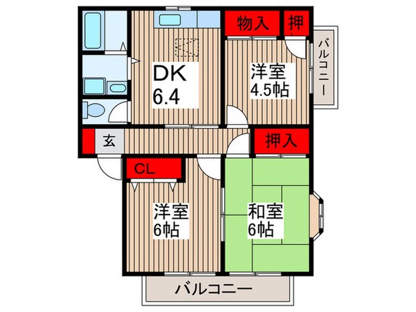 エクセレンス石井Ａ棟の物件間取画像